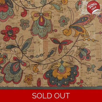 REMNANT - Cork Print - Amazon Flowers - 46cm